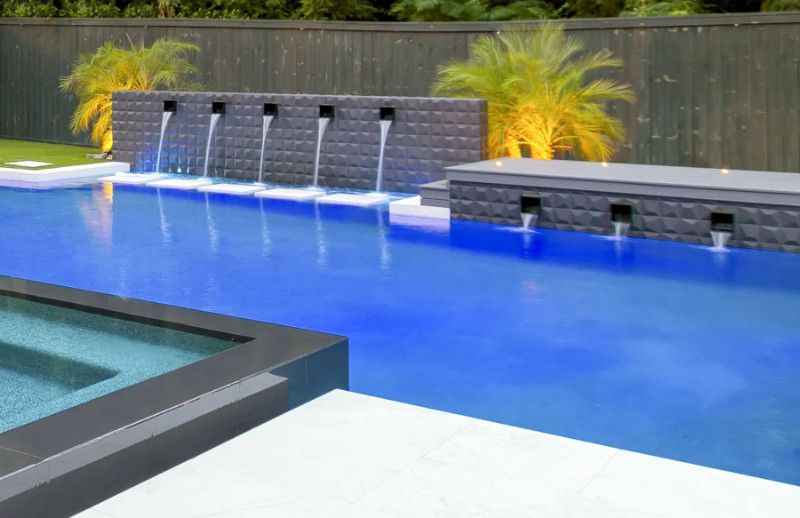pool with optional pool features and upgrades