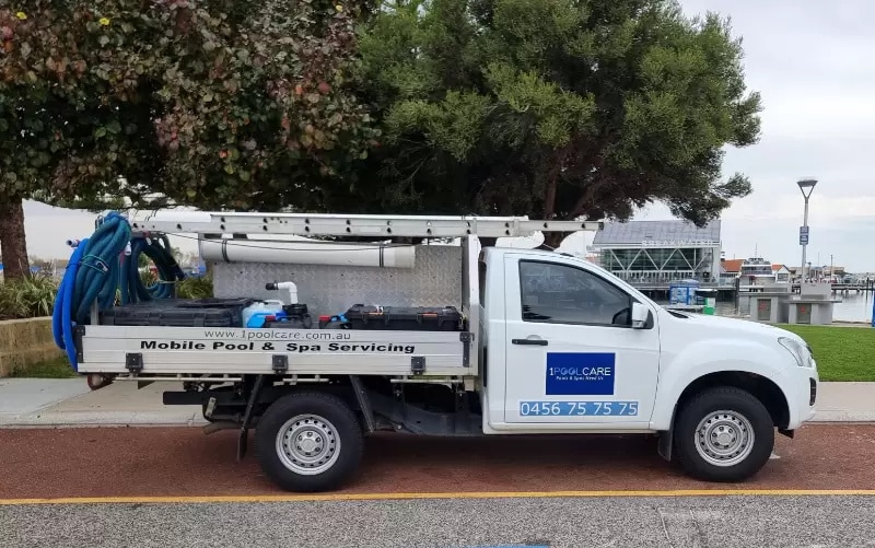 1 Pool Care Work Vehicle Offering Pool Services in Perth