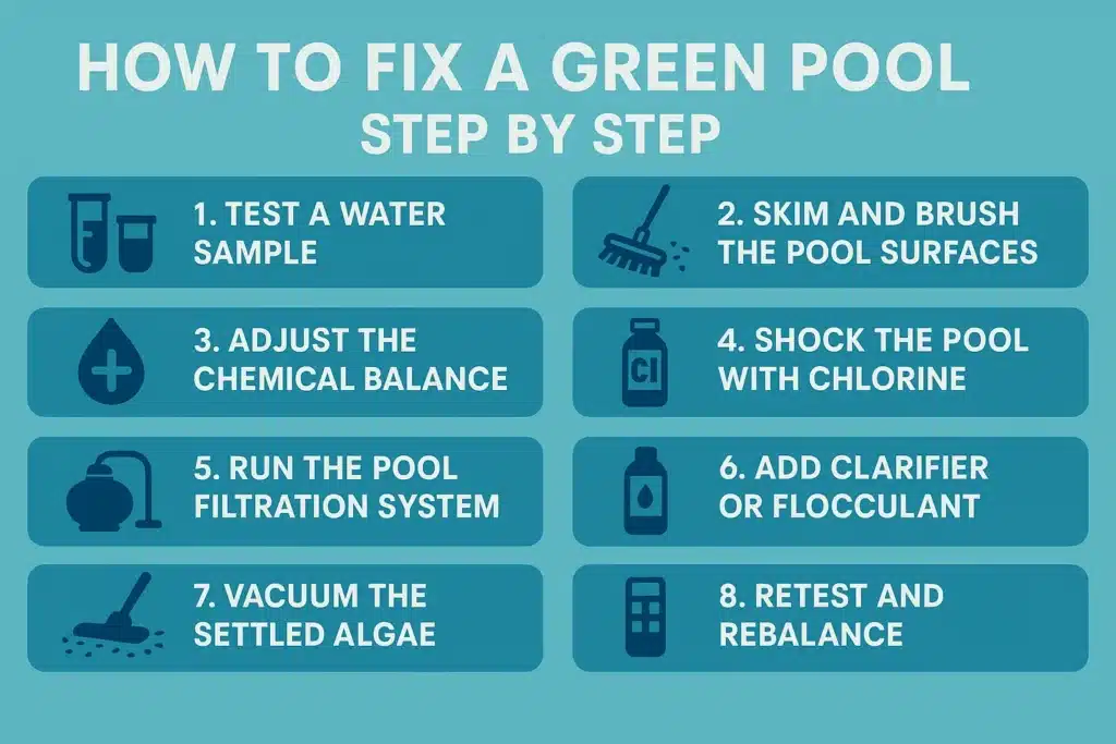 How To Fix A Green Pool Step By Step 1024x683